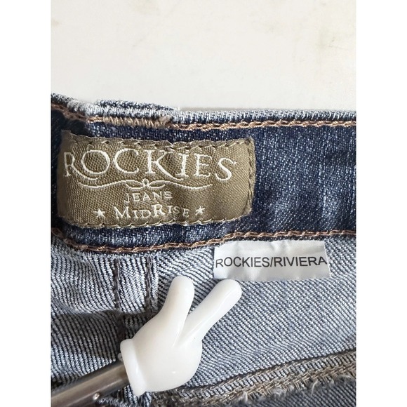 VRockies Rocky Mountain Capri Jeans Size 8 Blue Denim Stretch - Picture 3 of 10